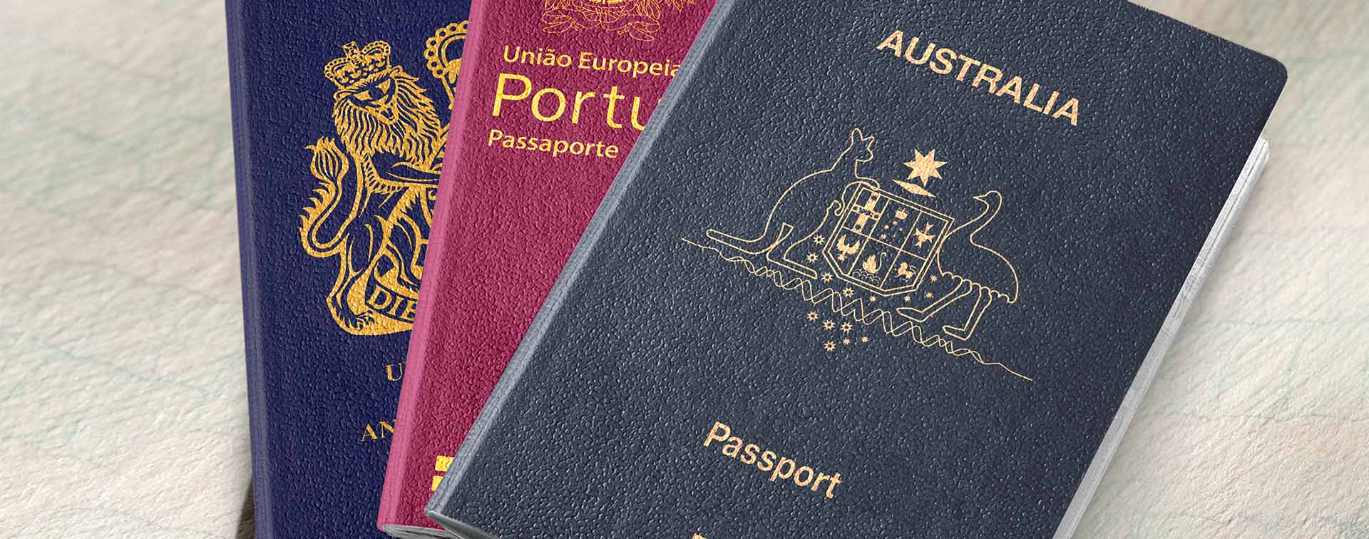 Photo of three passports