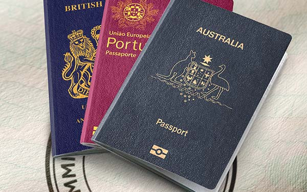 Photo of three passports