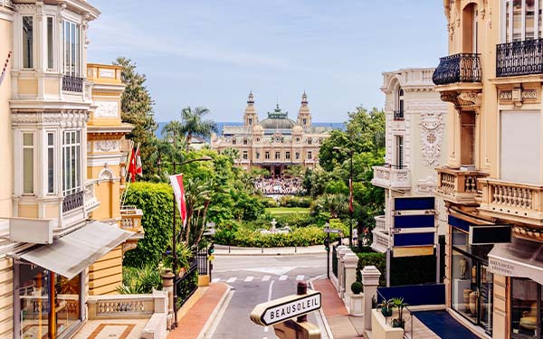 View of a street in Monaco