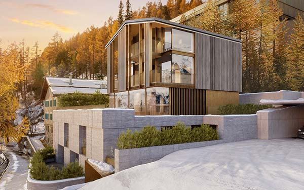 Concept image of a luxury chalet