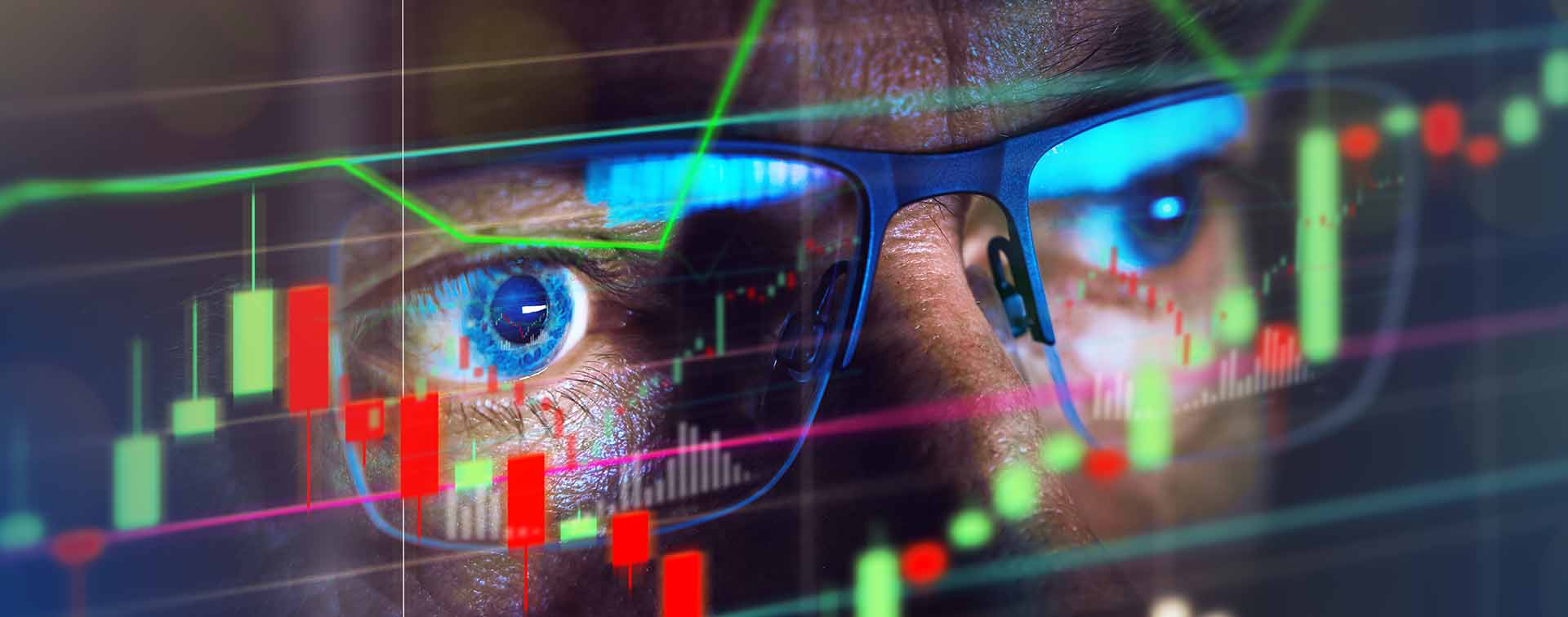 Close-up of stock market trader
