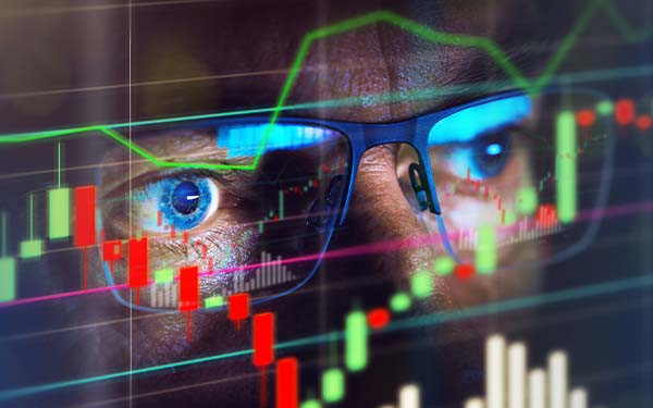 Close-up of stock market trader