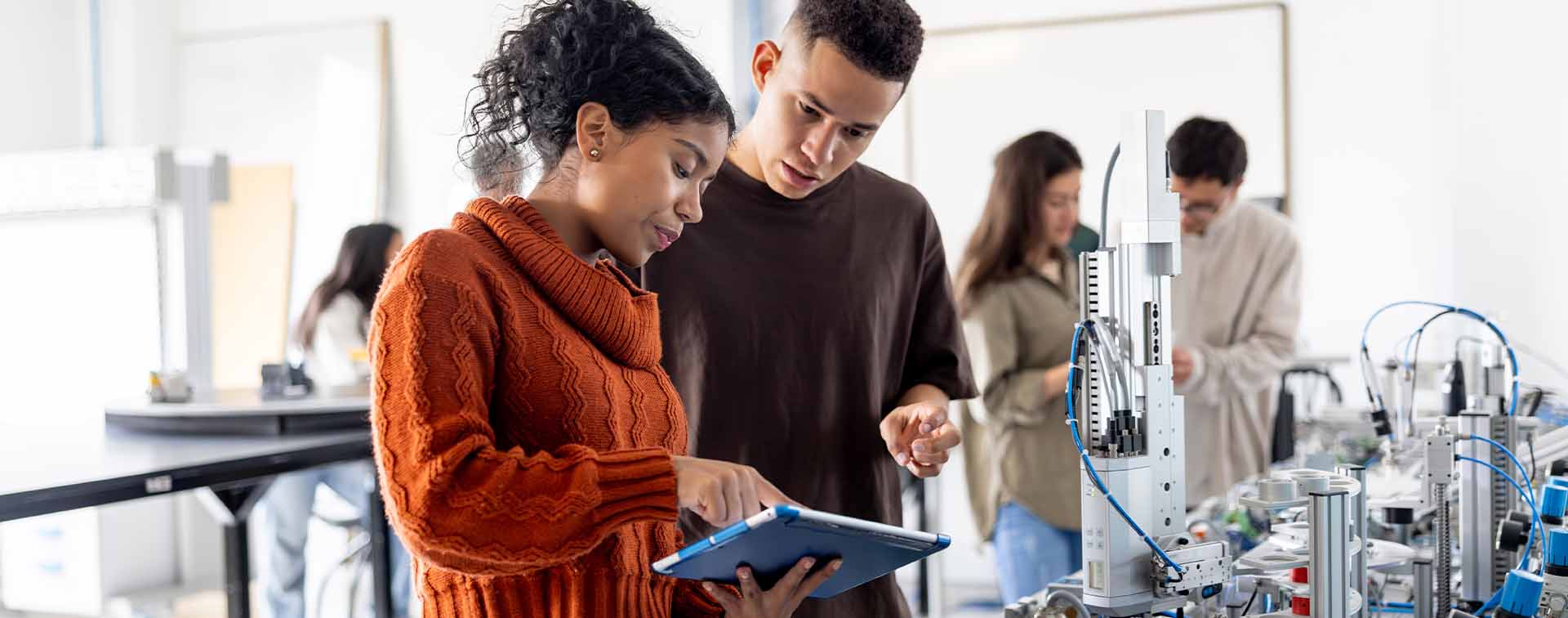 Students working together in a science lab