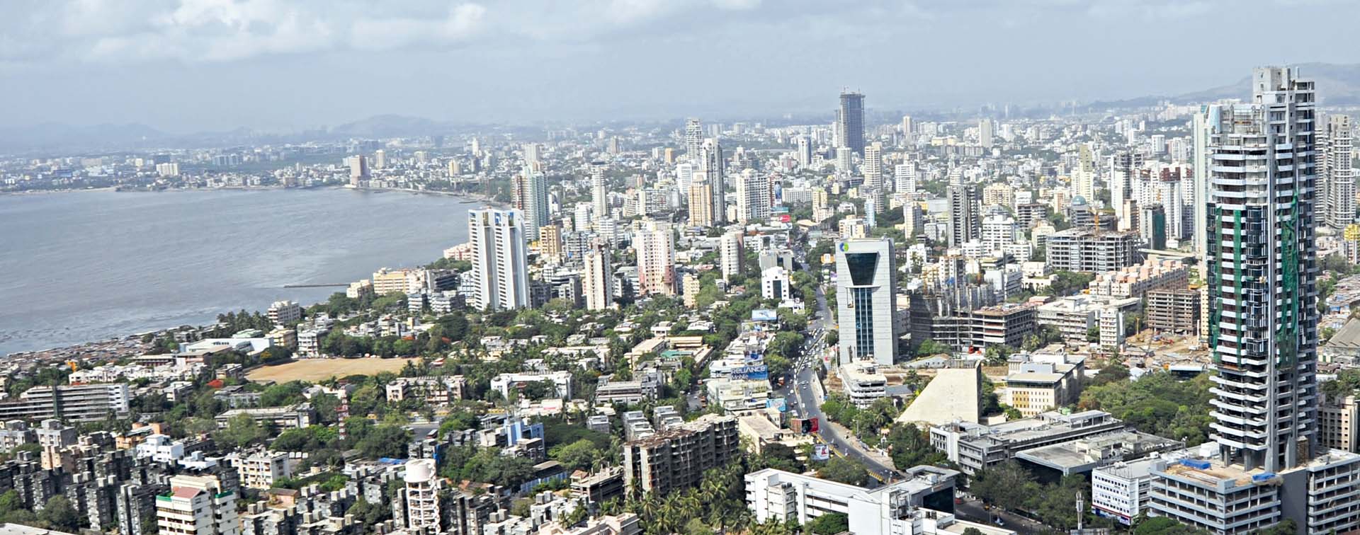 Aerial view of worli sea face at Mumbai