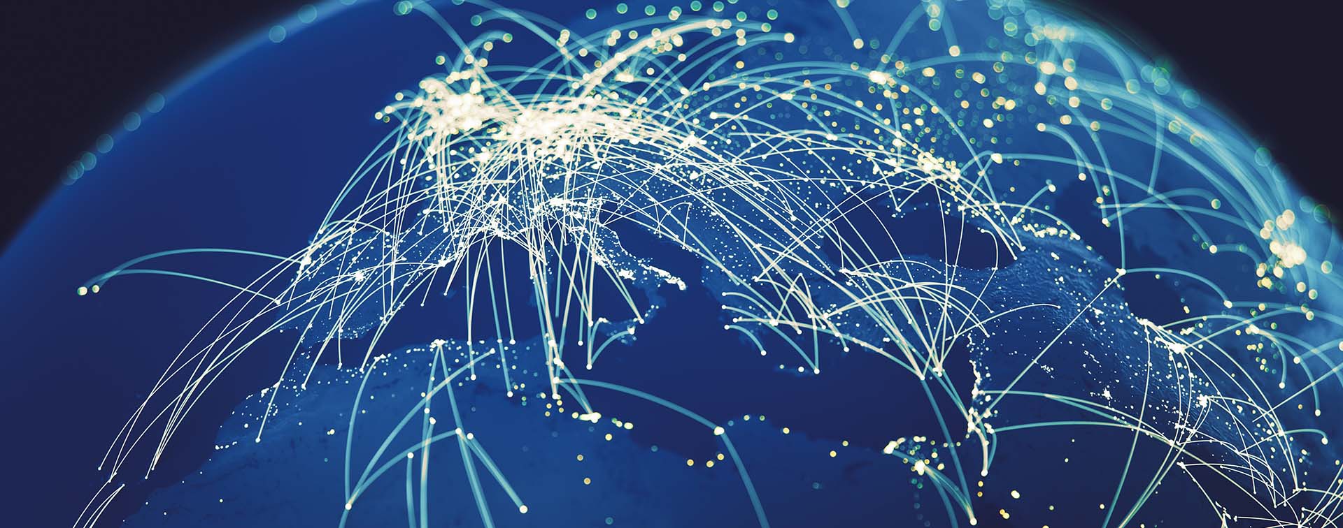 Global Connections (World map texture credits to NASA)