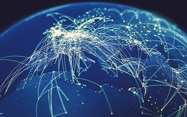 Global Connections (World map texture credits to NASA)