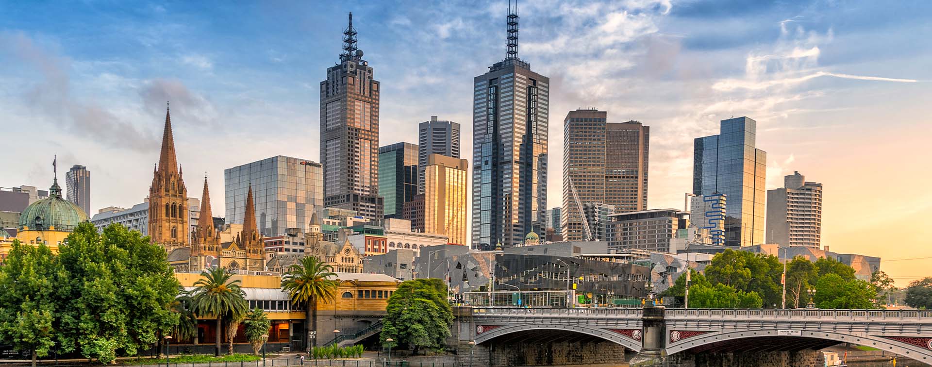 View of Melbourne’s central business district, Australia