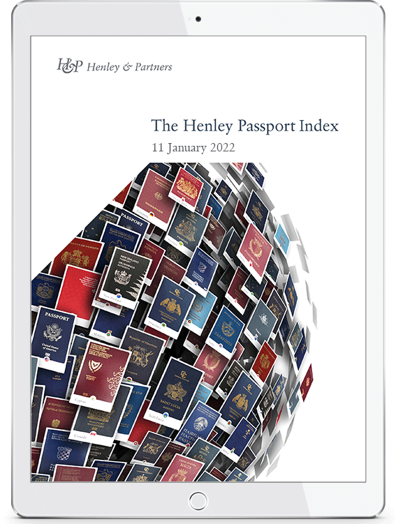 Henley Passport Index<br>11 January 2022 Cover