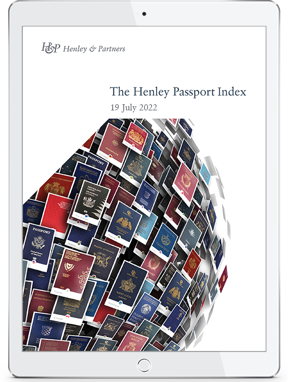 Henley Passport Index<br>19 July 2022 Cover