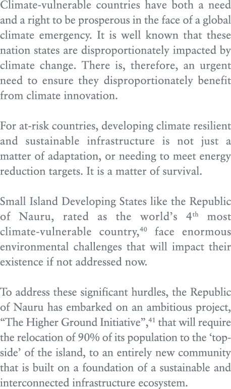 Climate vulnerable countries have both a need and a right to be prosperous in the face of a global climate emergency....