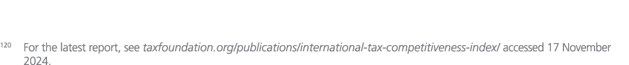 120 For the latest report, see taxfoundation.org/publications/international tax competitiveness index/ accessed 17 No...