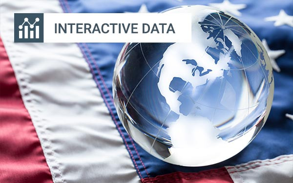 American flag on flat surface laying flat with glass globe of USA